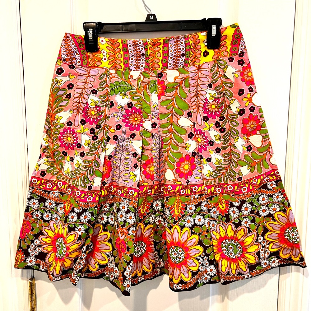 CABI Floral Multicolor Skirt size 6 - Picture 4 of 4